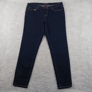 Red Blue Denim Womens Skinny Jeans Dark Wash Indigo Stretch Size 13/14 P5600C
